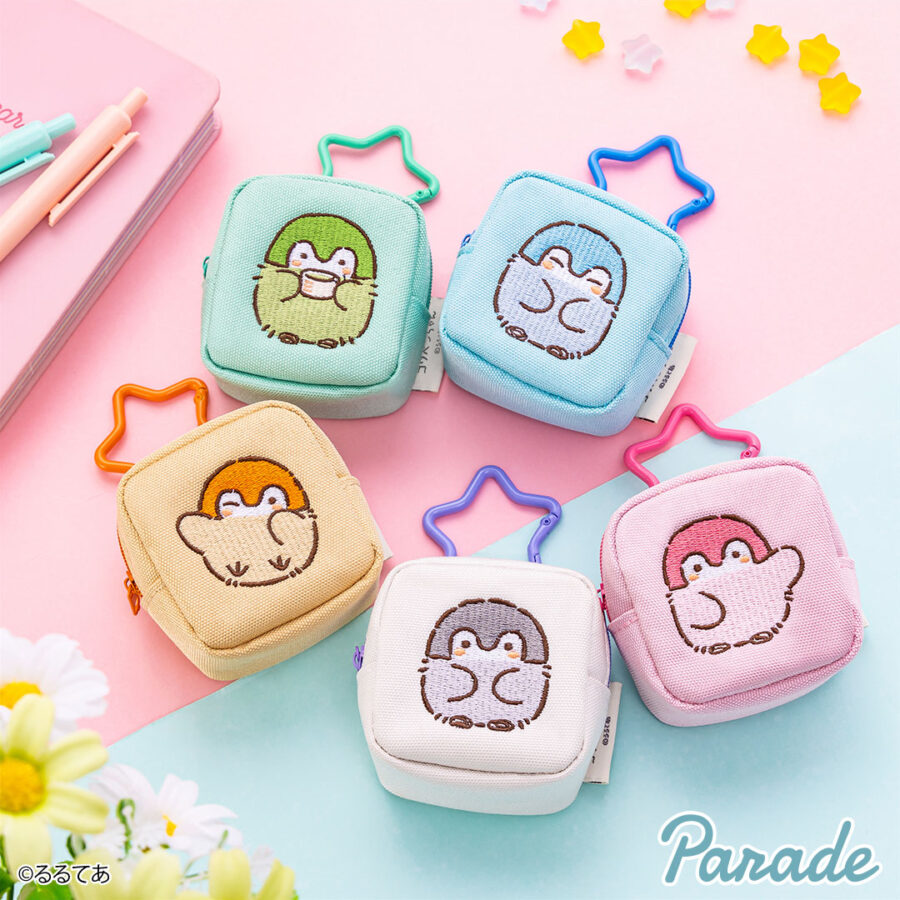 コウペンちゃん カラビナつき刺繍スクエアミニポーチ