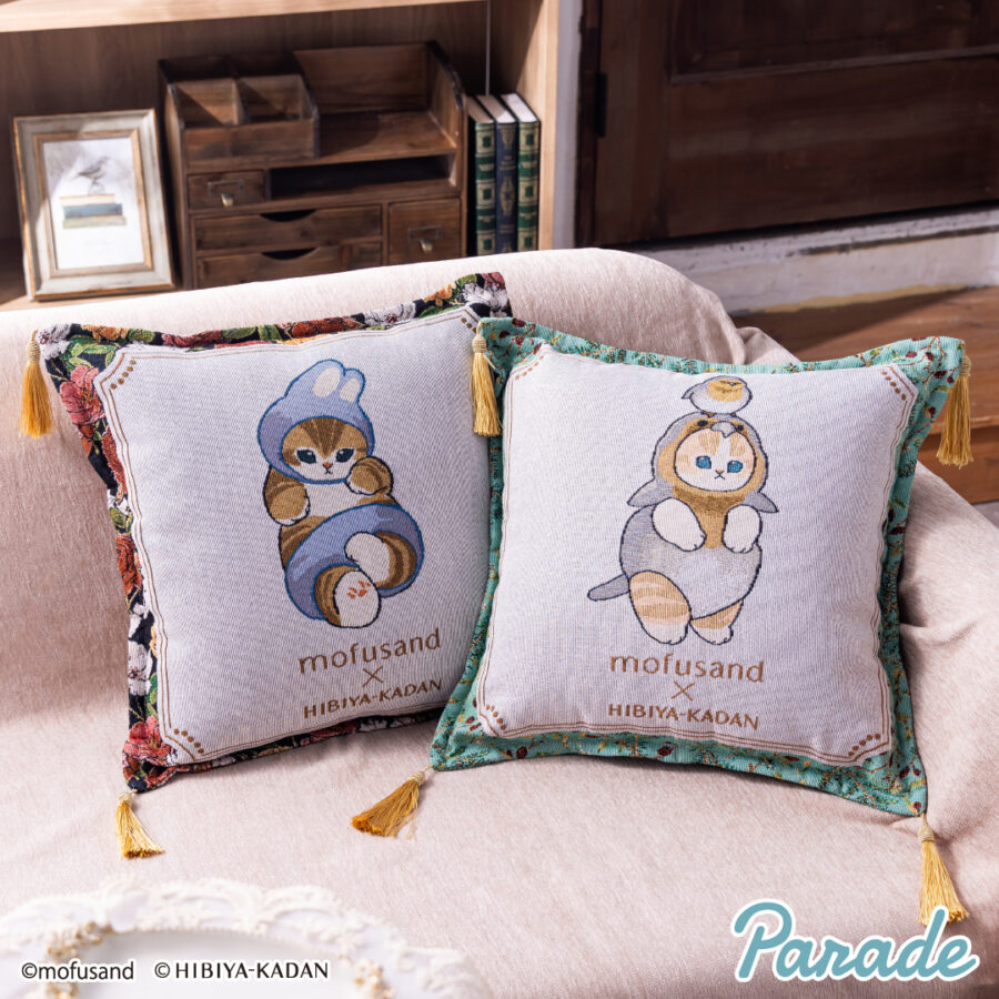 mofusand×日比谷花壇 ゴブラン織りクッション〜Winter〜