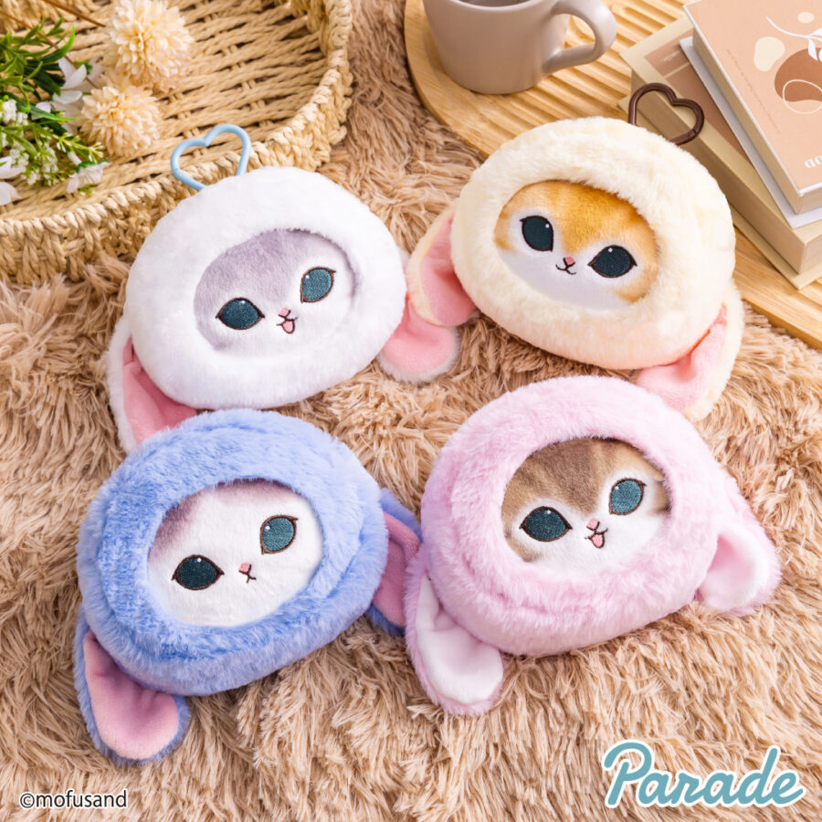 mofusand ロップイヤーうさにゃん顔型ダイカットポーチ～GiGOグループのお店限定～
